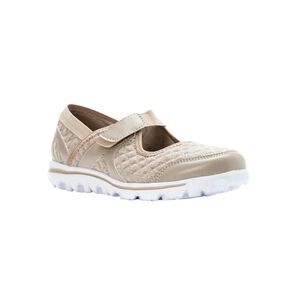 Propet Travel Mary Jane Beige Walking Sneakers Size 9 XX Wide (4E)
